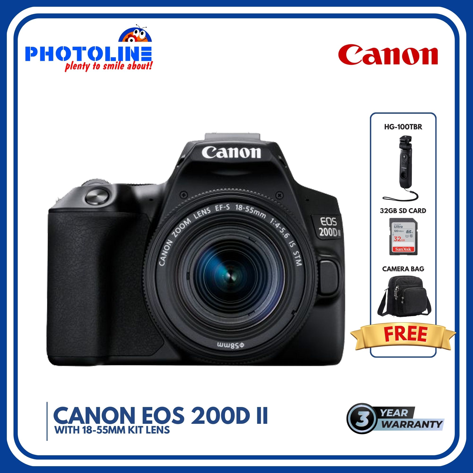 canon 200d with single lens price