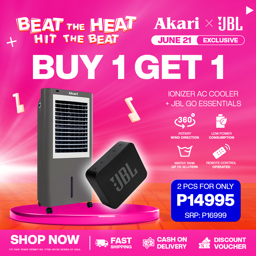AKARI IONIZER AC COOLER WITH REMOTE CONTROL (AFC165) WITH FREE JBL GO