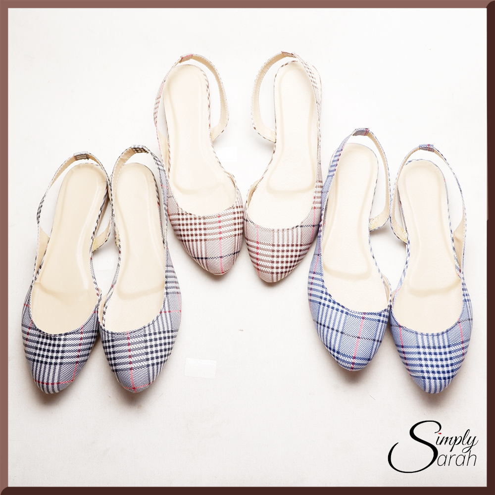 MARIKINA MADE CHECKERED FLAT BALLET SHOES FLATS - ABIGAIL