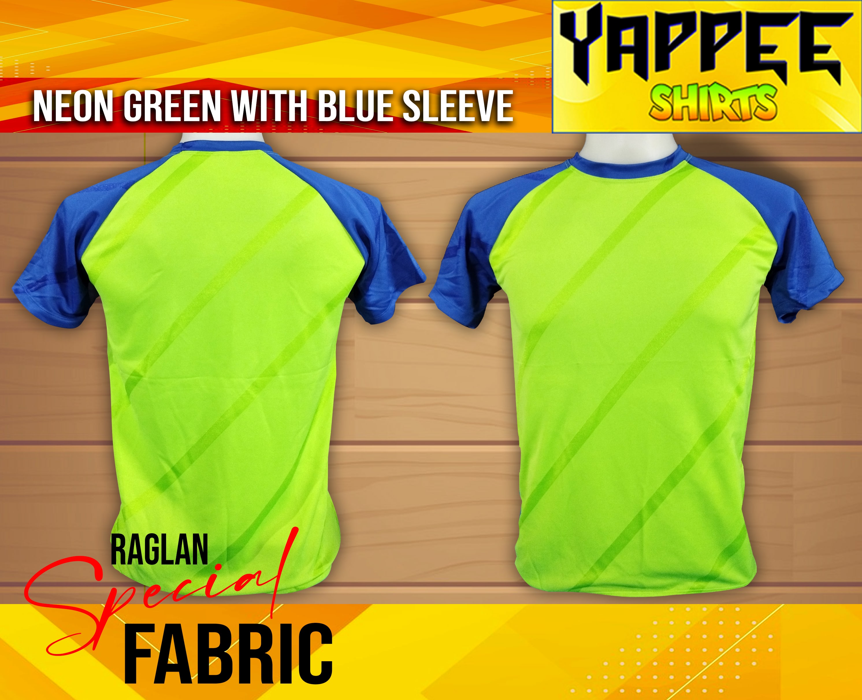 lime green raglan