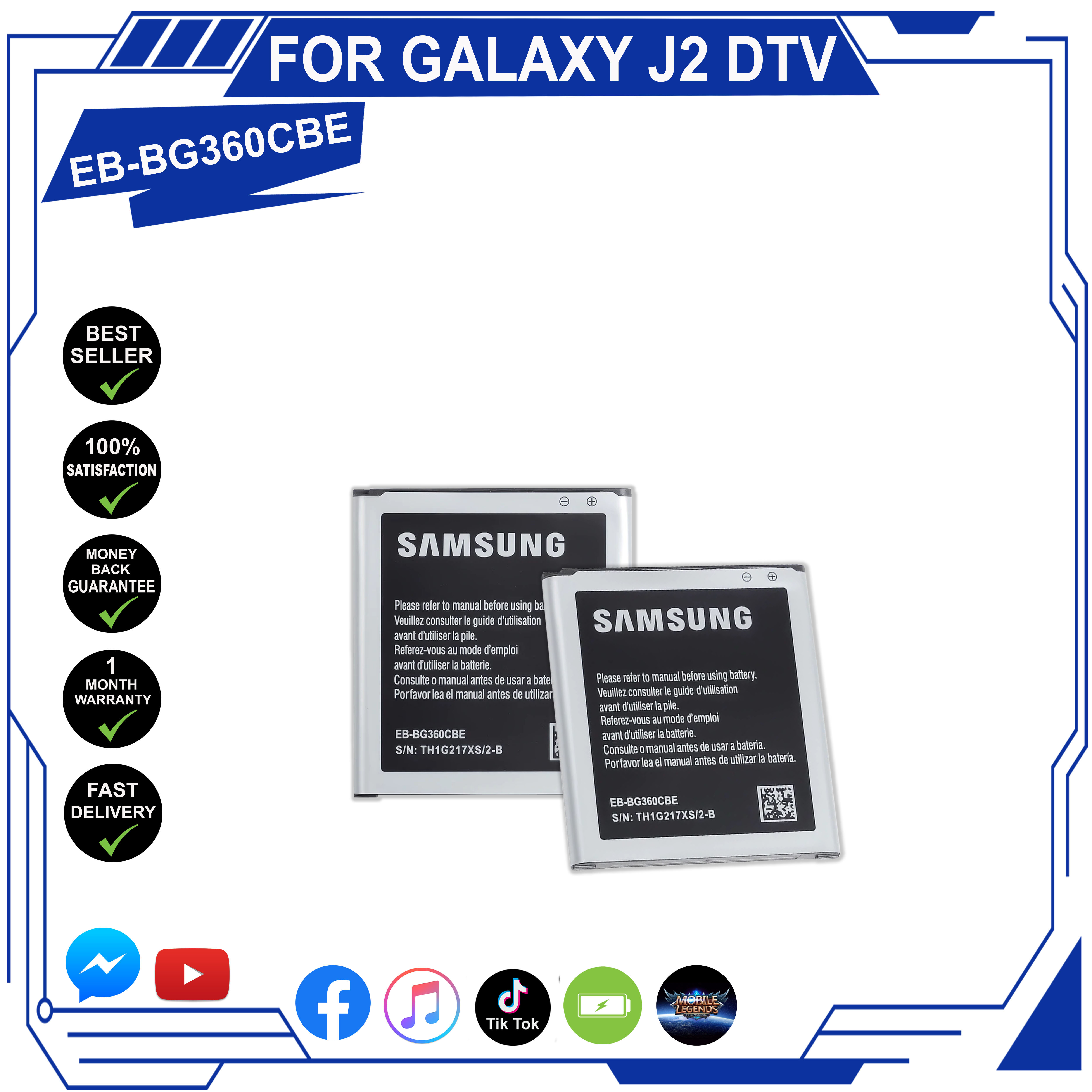 samsung j2 dtv battery