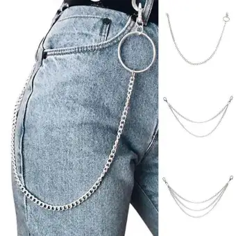 chain with jeans