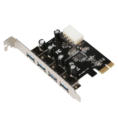 USB 3.0 Pci Express Expansion Card 4 Port USB 3.0 Pci-E Pcie Adapter USB3.0 5 Gbps Speed for Desktop Win 10