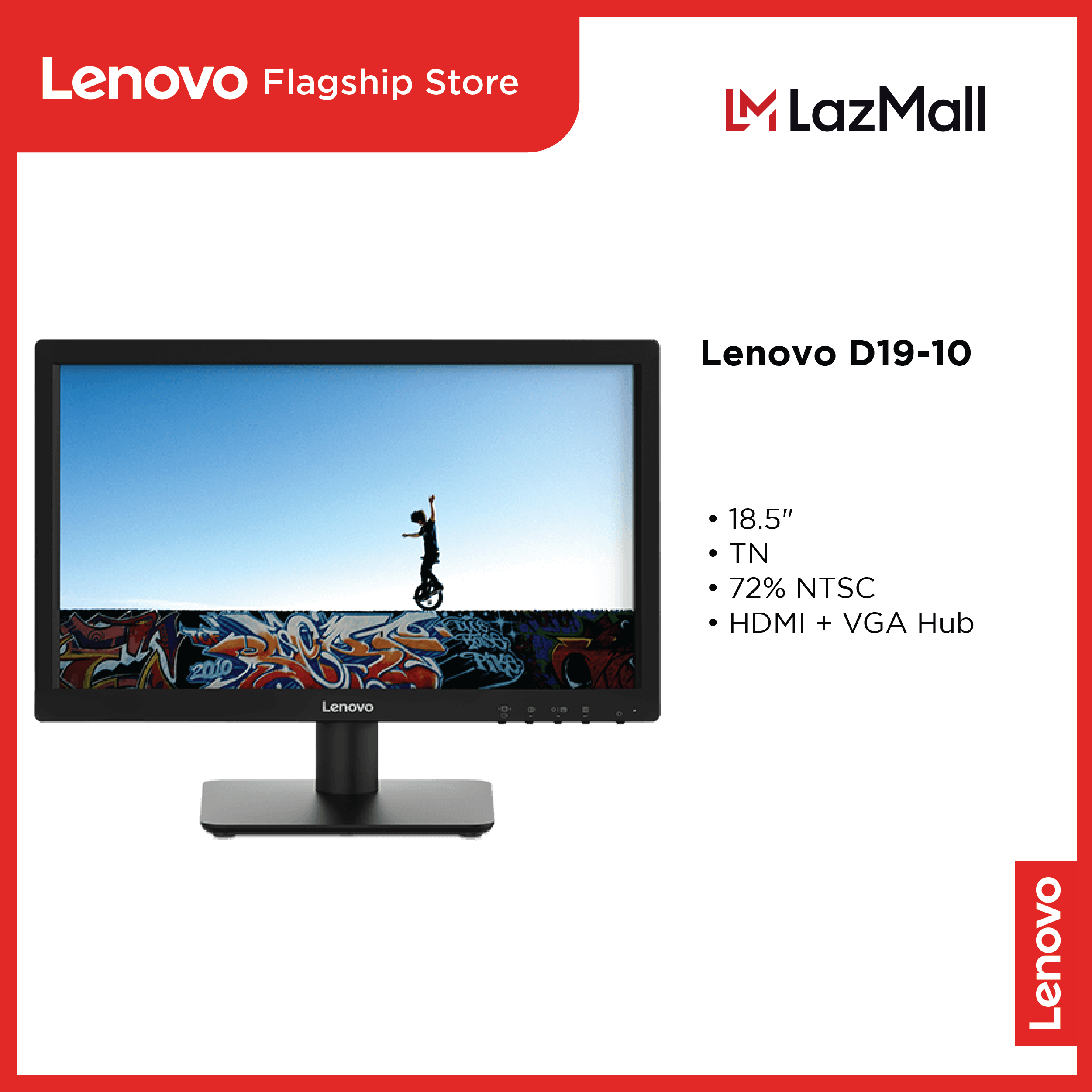 Lenovo 18.5 TN Monitor: D19-10