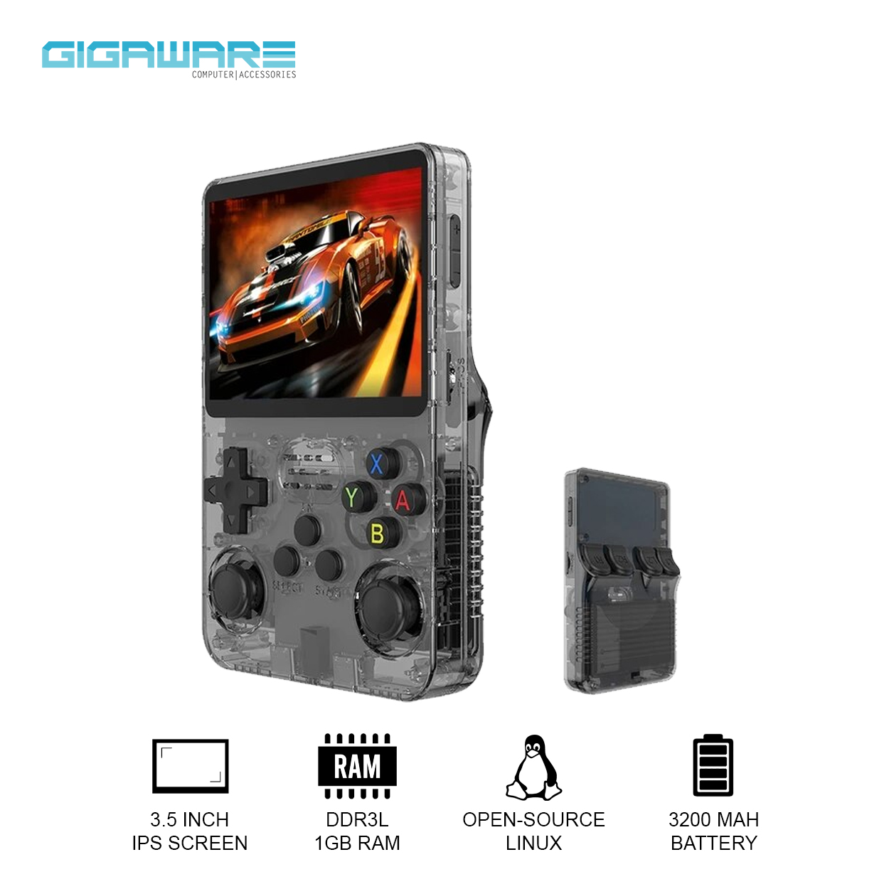 R36S Retro Handheld Video Game Console Linux System 3.5 Inch IPS Screen  R35s Pro Portable Pocket Video Player 64GB Games
