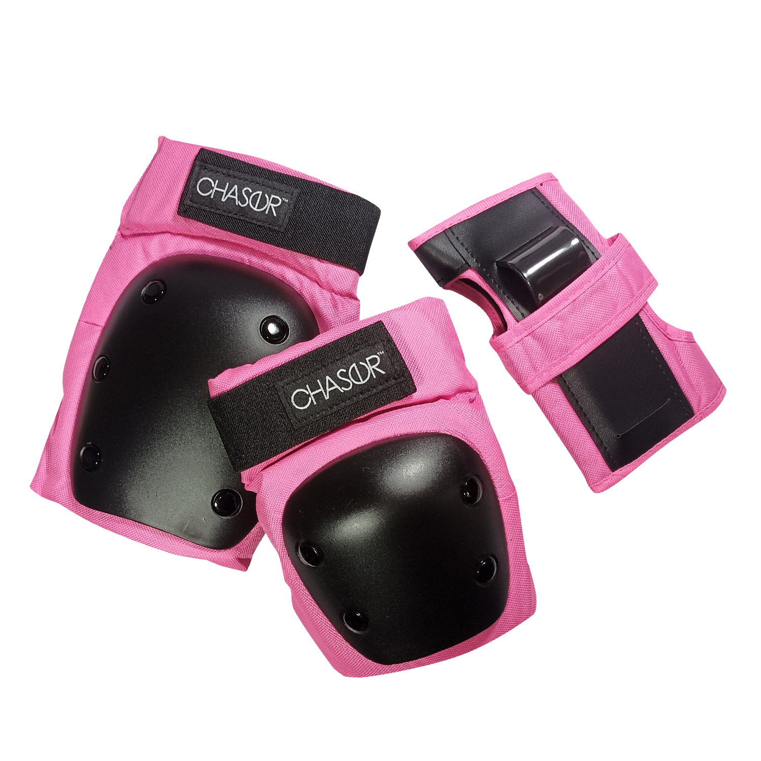 Chaser 6 pcs. Protective Gear Set for Skating (E028) Small to Large - Black