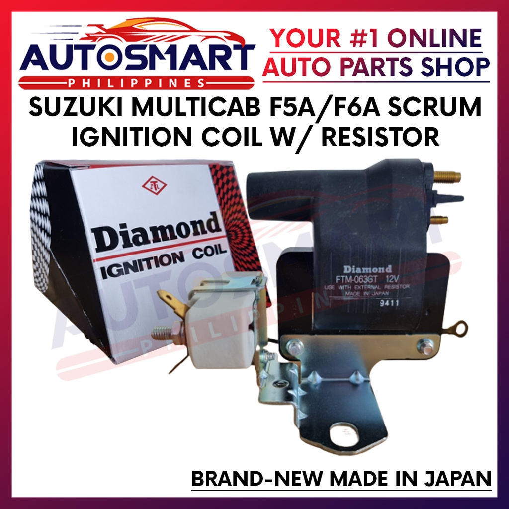 Diamond Japan Suzuki Multicab F5A/F6A Scrum Ignition Coil with Resistor