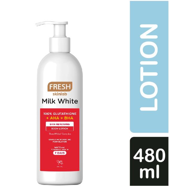 FRESH Skinlab Milk White Gluta AHA BHA Skin Renewing Body Lotion 480ml Gluta For Whitening - Lazada FRESH Skinlab Milk White Gluta AHA BHA Skin Renewing Body Lotion 480ml Gluta For Whitening - Lazada