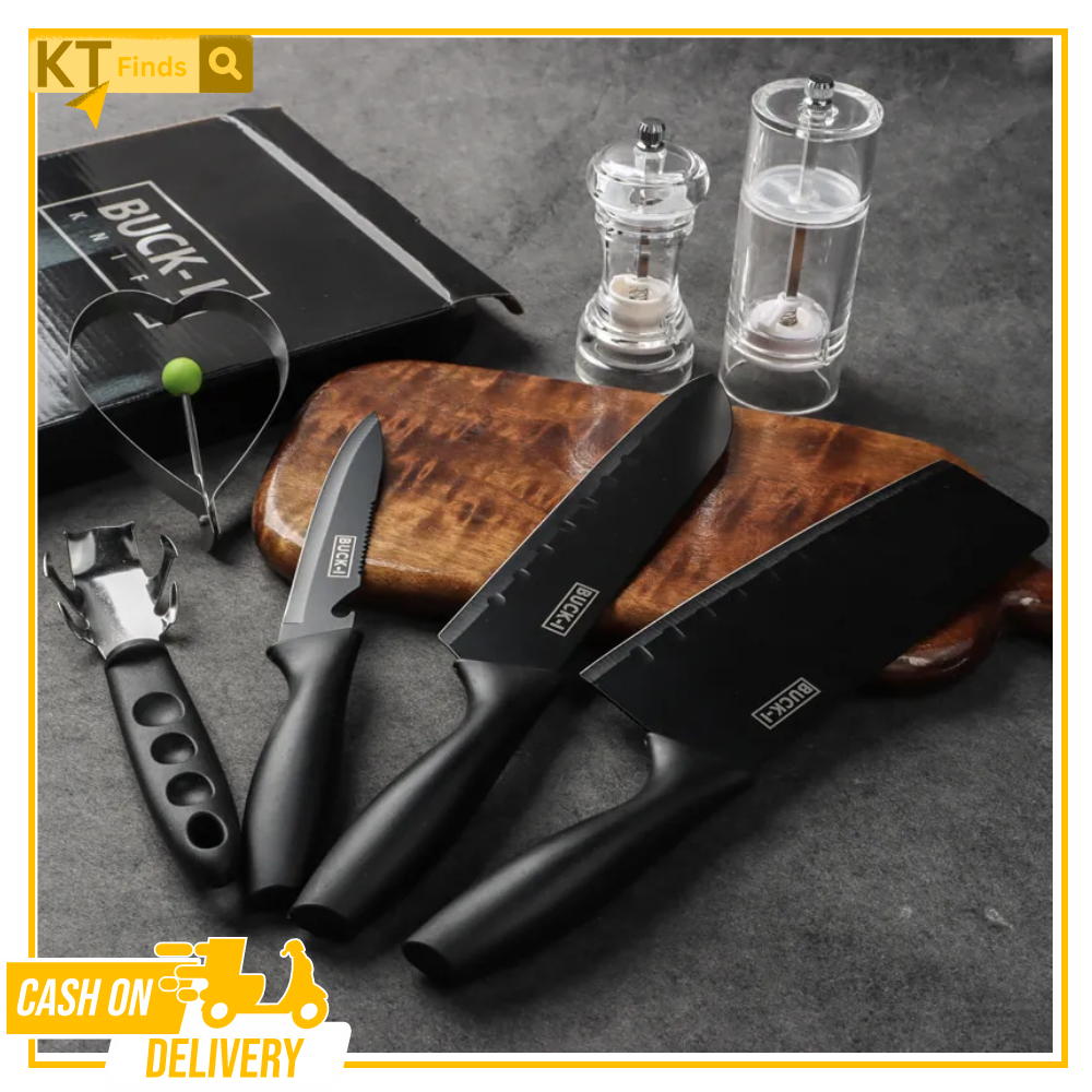 Say Goodbye to Rust with Our Rust-Resistant Knife Set Black