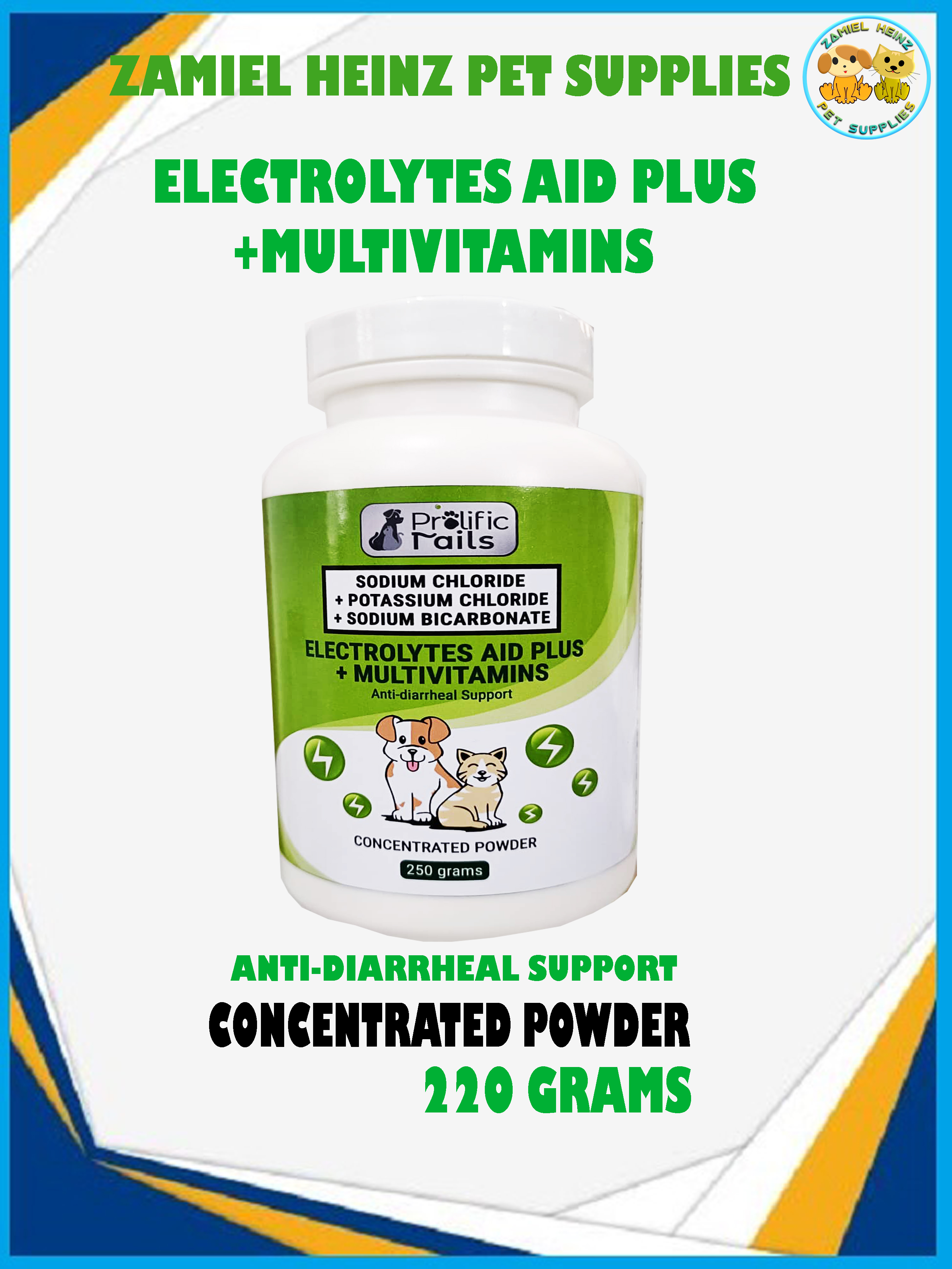 Electrolytes AID PLUS +MULTIVITAMINS ( CONCENTRATED POWDER ) 250GRAMS