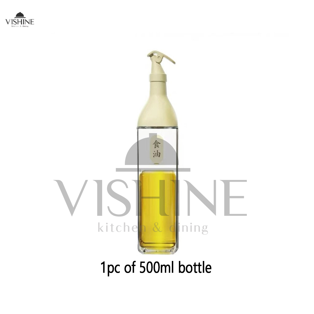 Popxstar  Ceramic Olive Oil Bottle Oil Pot Soy Sauce Vinegar Dispaner Leak Proof Seasoning Bottle Cooking Container Jug for Kitchen Hotel main image 0