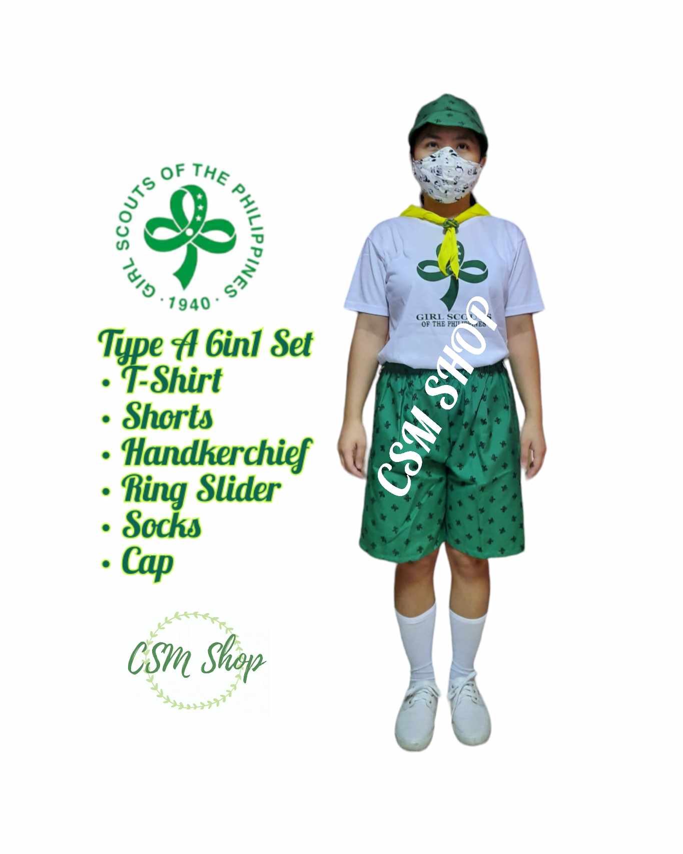 School Uniform] Girl Scout Uniform 6in1 Star Scout Set or Shirt