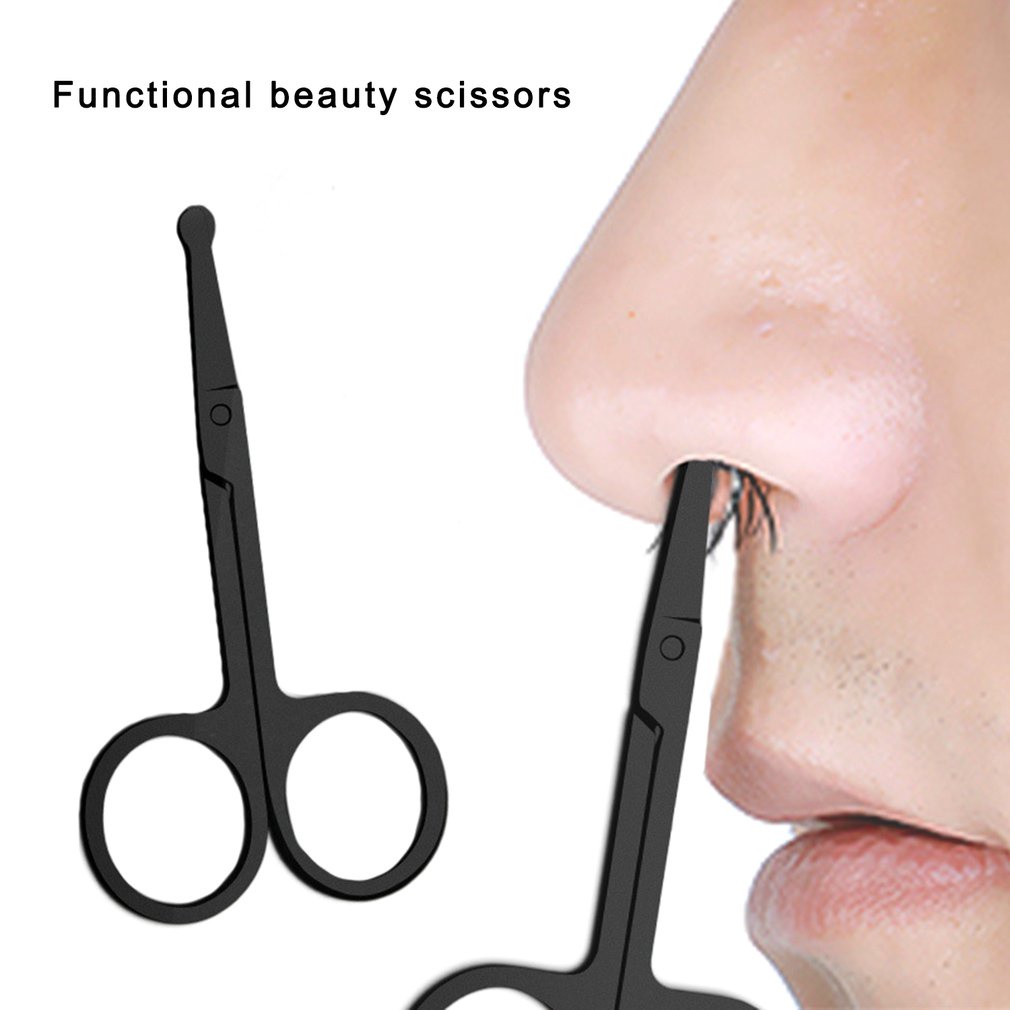 Nose Hair Scissors Lightweight Stainless Steel Pointed Round Head Beauty Trimmer  Nose Hair Trimmer Ergonomics Nose Hair Cutter | Lazada PH
