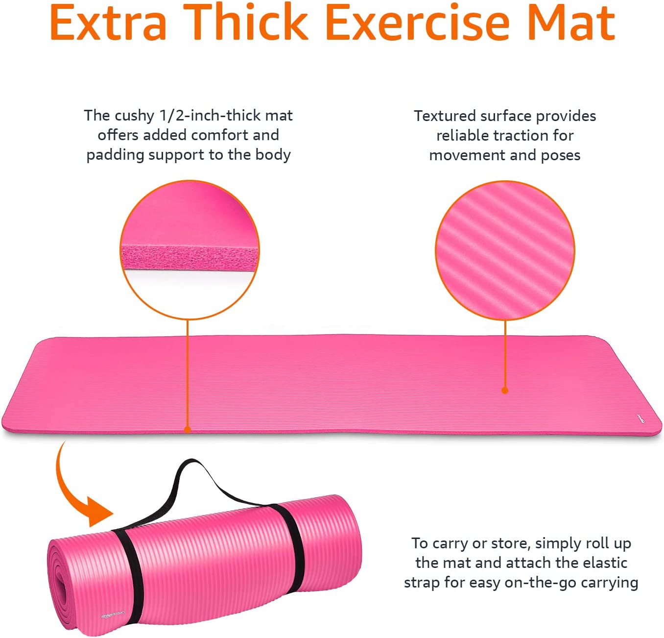 Speedy llifestyle Basics 1/2-Inch Extra Thick Exercise Yoga Mat