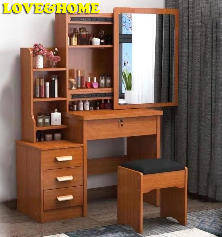 Cod European Style Vanity Dresser Table, Brown Vanity Dresser With Mirror