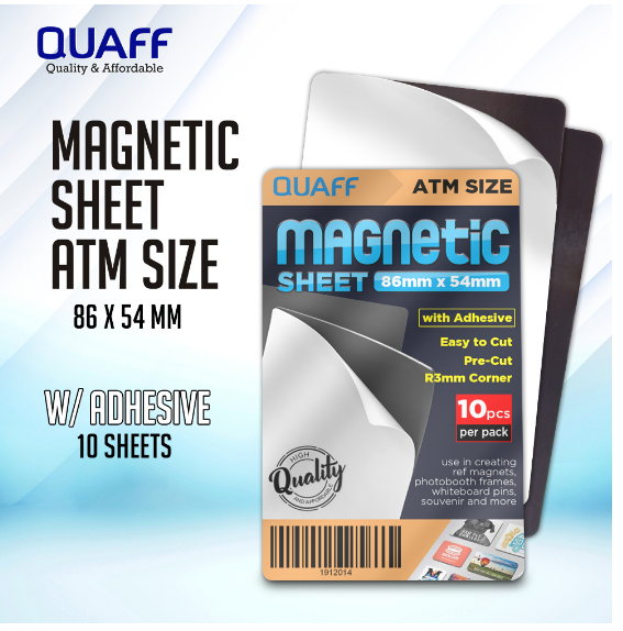 (10pcs) QUAFF Sheet with Adhesive & Nonadhesive ATM Size for