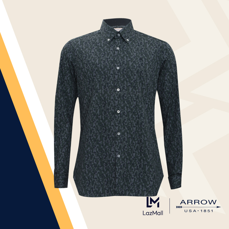 Tapered Fit Printed Long Sleeves Shirt 