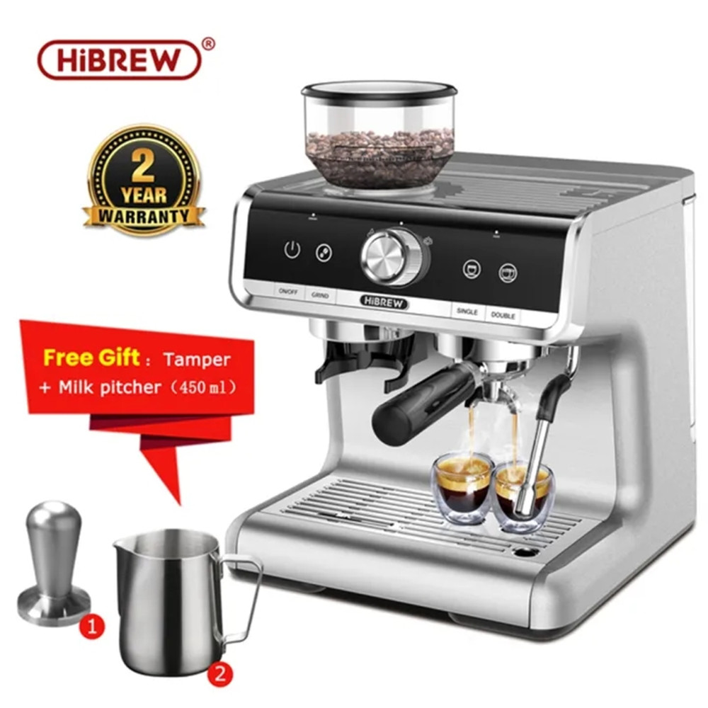 HiBREW Express Espresso Coffee Machine,19 Bar Cafetera Commercial Level