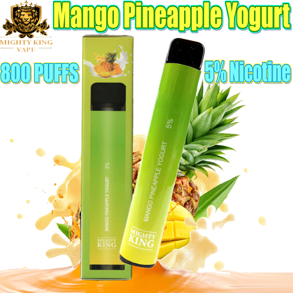 LEGIT MIGHTY KING Puff Plus smoke vapers full set 800 Puffs (MANGO PINEAPPLE YOGURT) Disposable