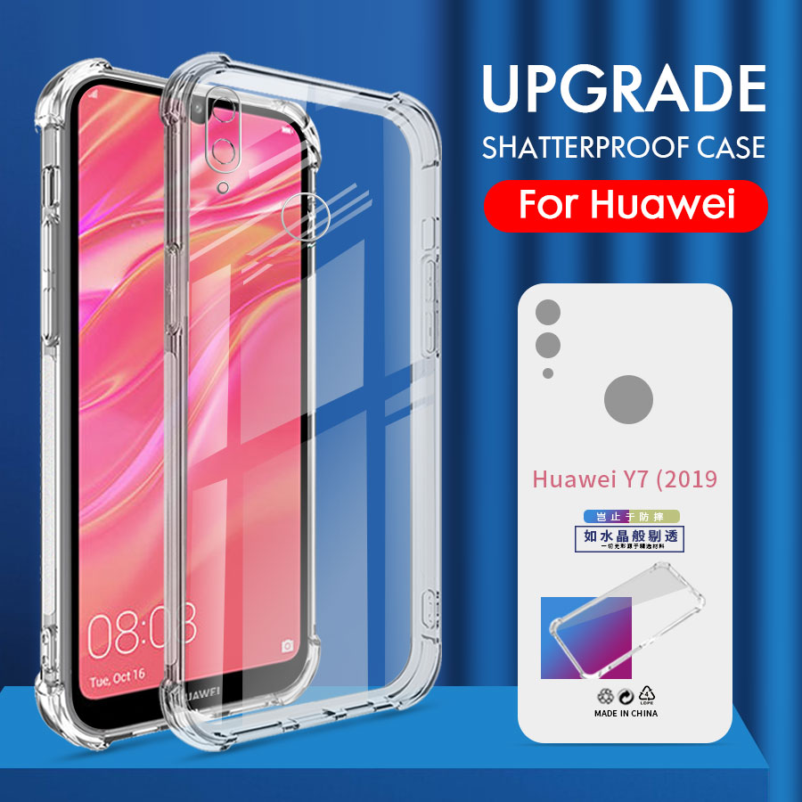 Ốp lưng vỏ điện thoại Trong suốt chống sốc cho Huawei P20 P30 P40 Lite Y7a Y6s Y9s Nova 3i 5T 7i 8i 9 10 SE Honor 8X Y7 Y9 Y70 Y90 Y61 Pro Prime 2019