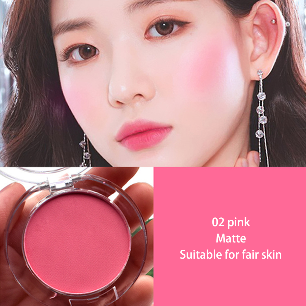 Phấn má hồng màu lì mịn kiềm dầu kháng nước lâu trôi dễ phối trộn, 6 màu tùy chọn Zenababyshop - INTL