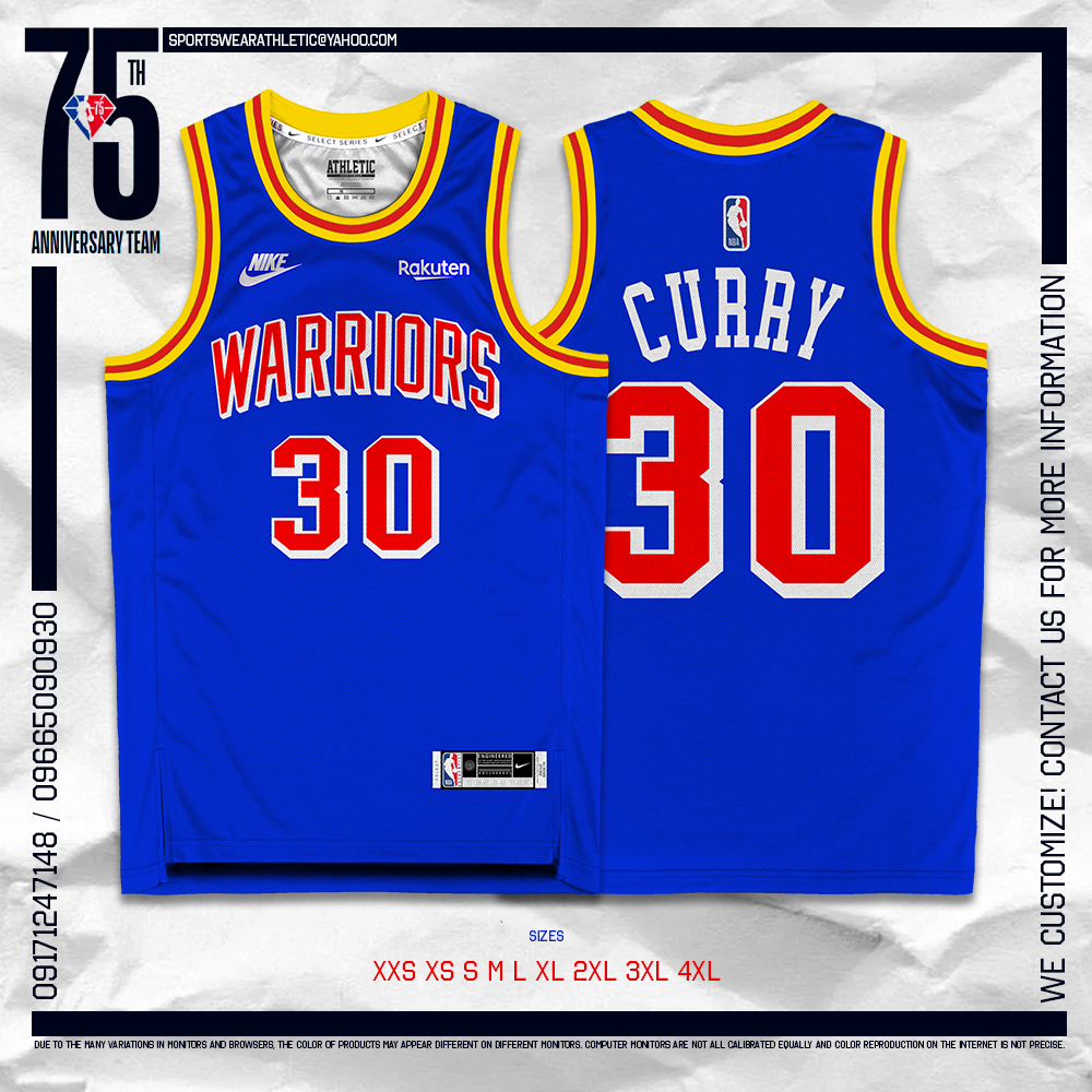 STEPHEN CURRY GOLDEN STATE WARRIORS 75TH ANNIVERSARY JERSEY - Prime Reps