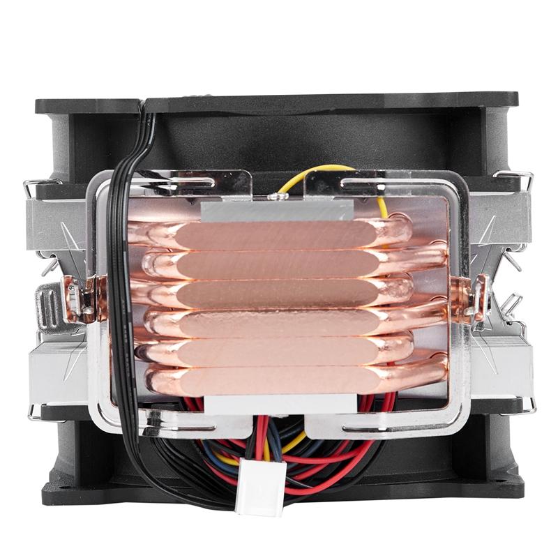 SNOWMAN 4PIN CPU cooler 6 heatpipe Double fans cooling 12cm fan LGA775 ...