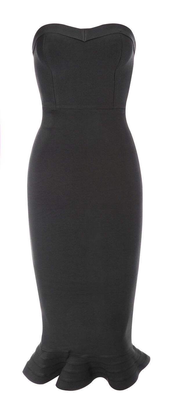 Open Shoulder Wrap Hip Blaster Fishtail Dress