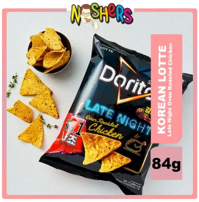 Noshers Lotte Doritos Late Night Oven Roasted Chicken Chips, Nacho Cheese Korean Snacks 84g