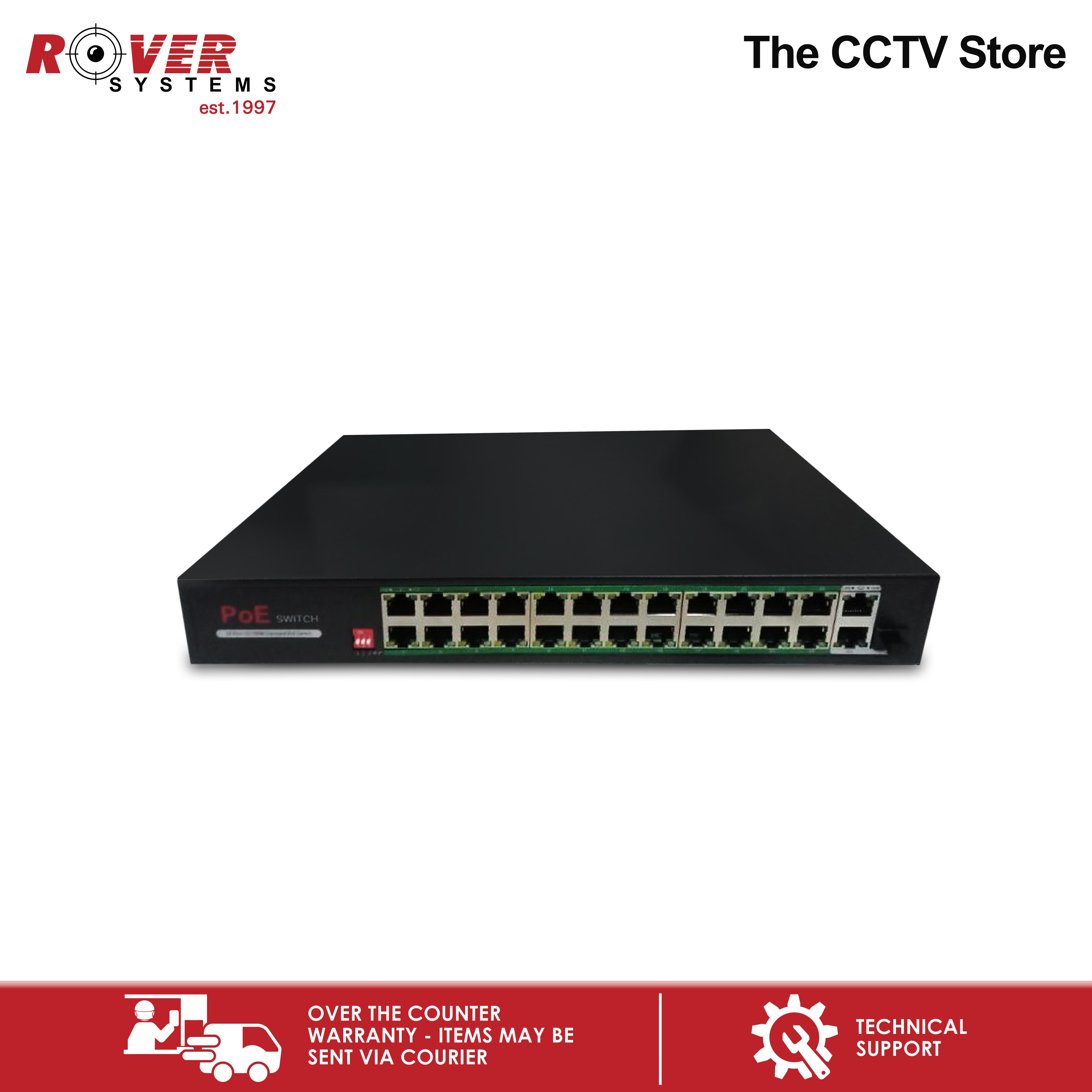 Unmanaged AI PoE Switch 24 1000M SFP combo port Port 124 can support