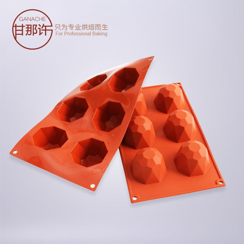 Gan Đó Xu Ý Silikomart SF049 6 THẬM CHÍ Kim Cương Silicone Khuôn Khuôn Bánh Bánh Mousse Khuôn