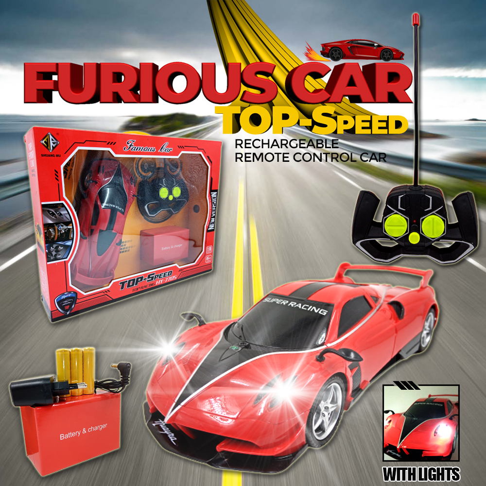 Rechargeable car for kids remote control Top speed RC car sports car