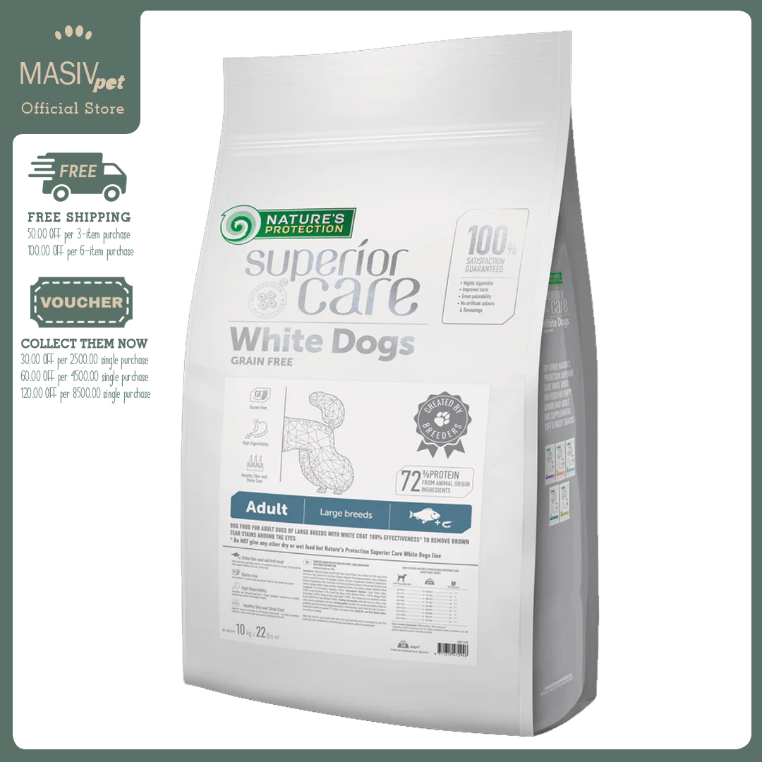 Nature's Protection White Dogs Adult 10Kg Large Breed Canine
