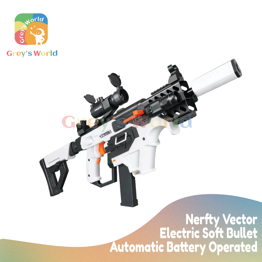 [Grey's World] Nerfty Vector Semi-Auto Soft Bullet Blaster Rechargeable ...