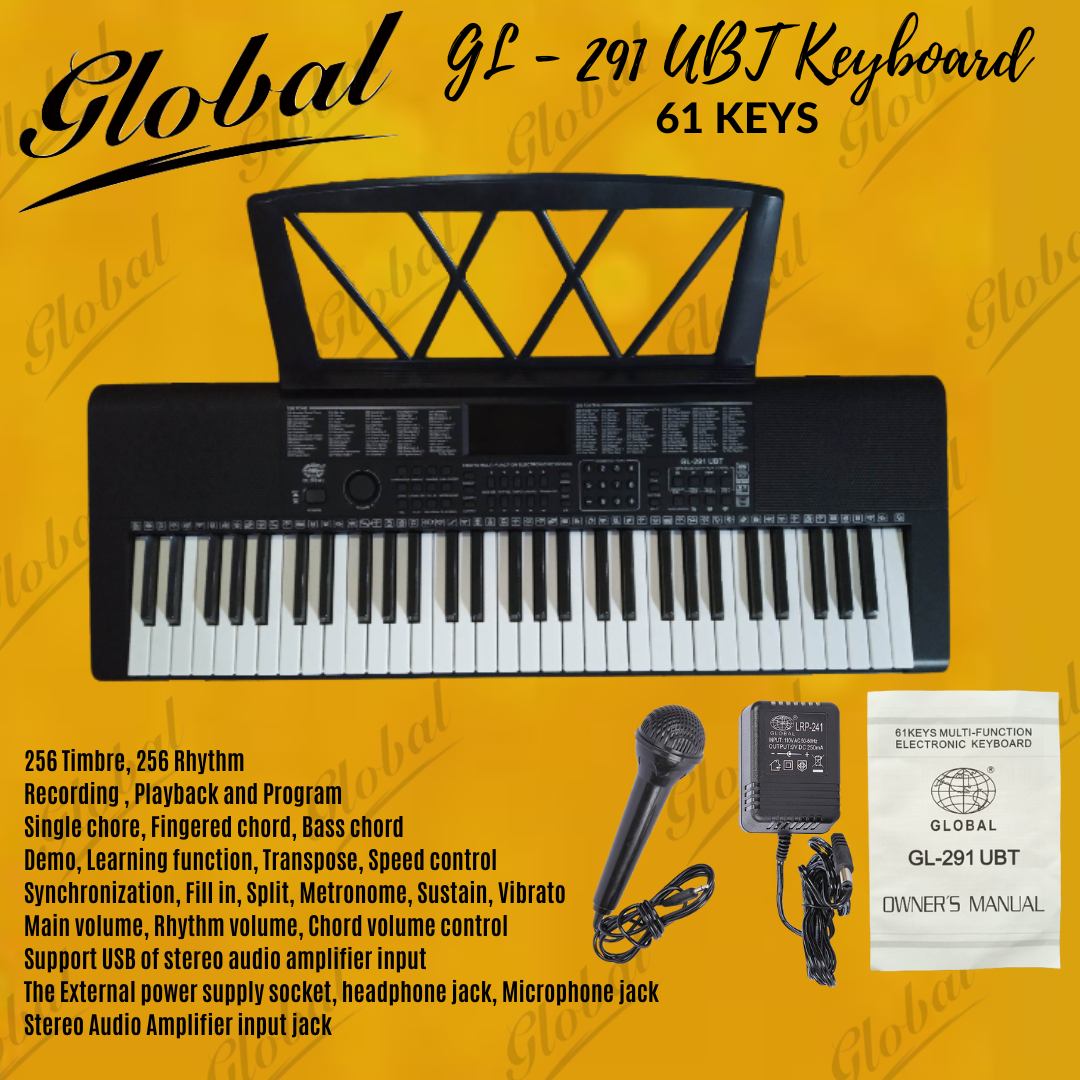 GL 291 UBT KEYBOARD 61 KEYS GLOBAL (USB/BLULETOOTH) Lazada PH