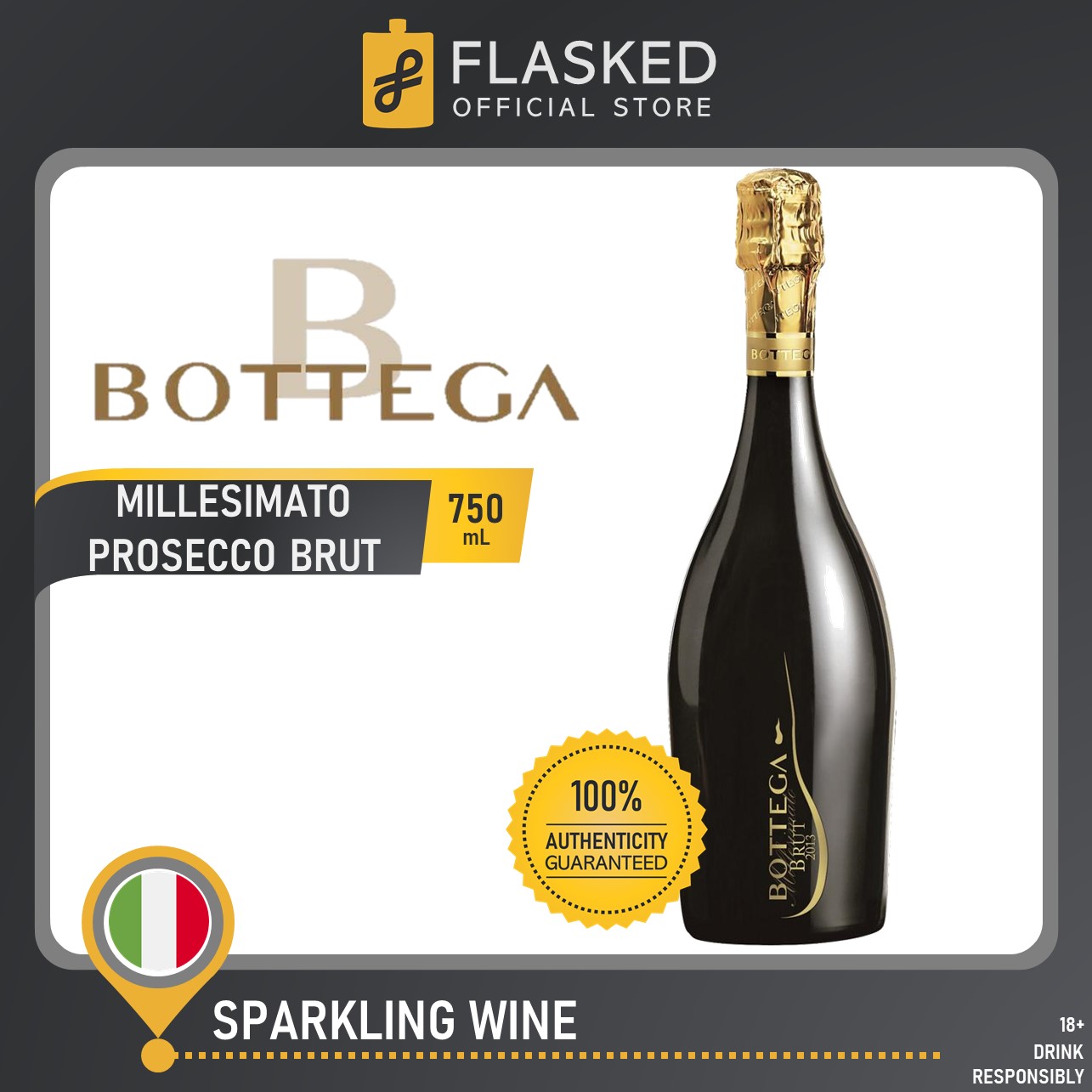 Bottega Millesimato DOC Prosecco Brut Sparkling Wine 750mL Lazada PH