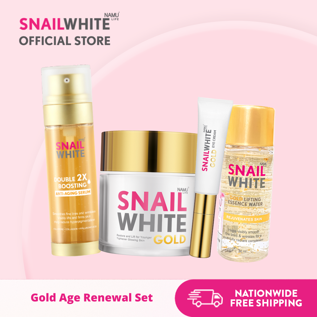 SNAILWHITE Gold Age Renewal Set (NEW Gold Cream, Eye Cream, Gold