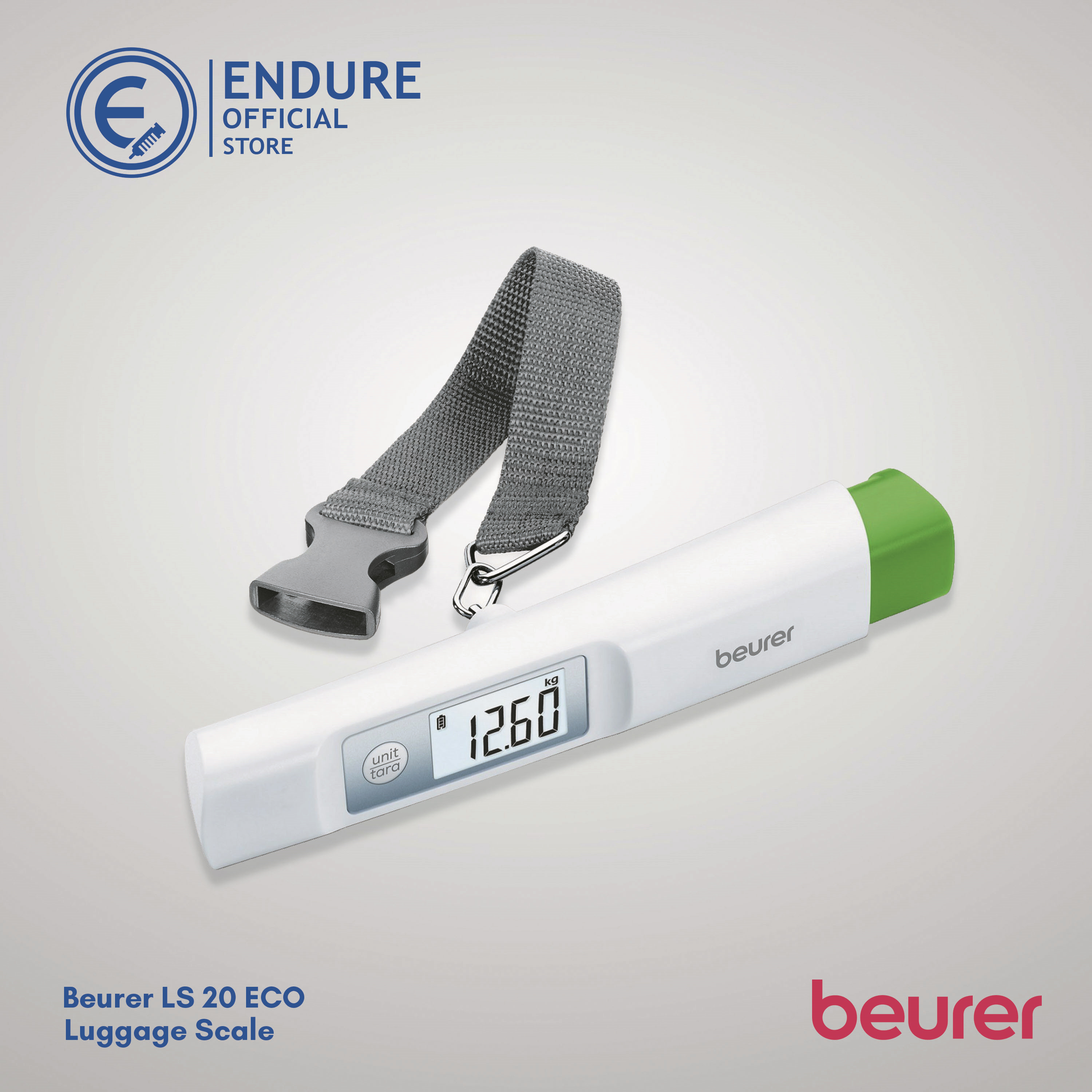 Beurer LS 20 ECO Luggage Scale Batteryfree luggage scale with dynamo power & hold function