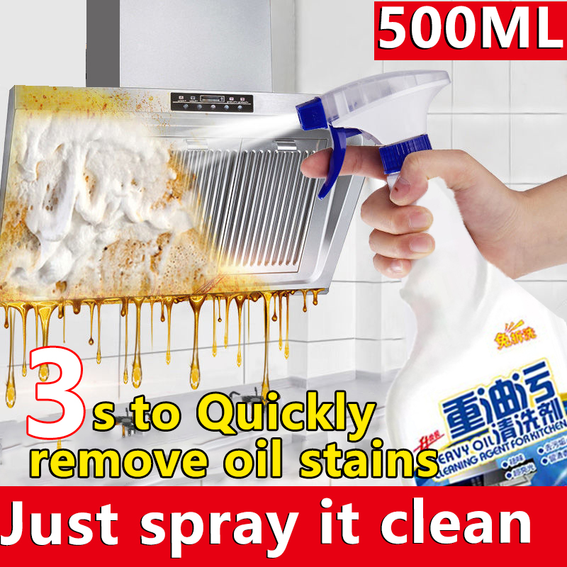 【Remove stains quickly】Kitchen Cleaner Spray 500ml oil stain remover
