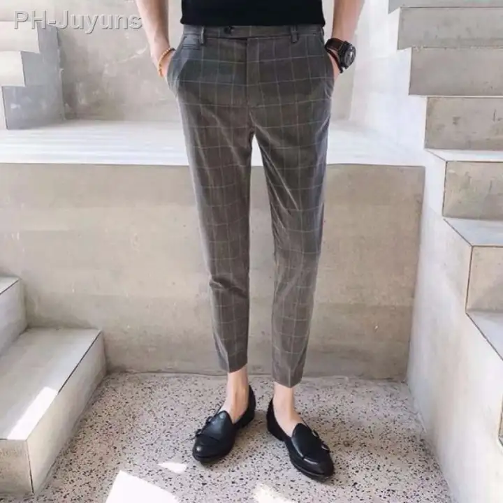 chequered pants mens