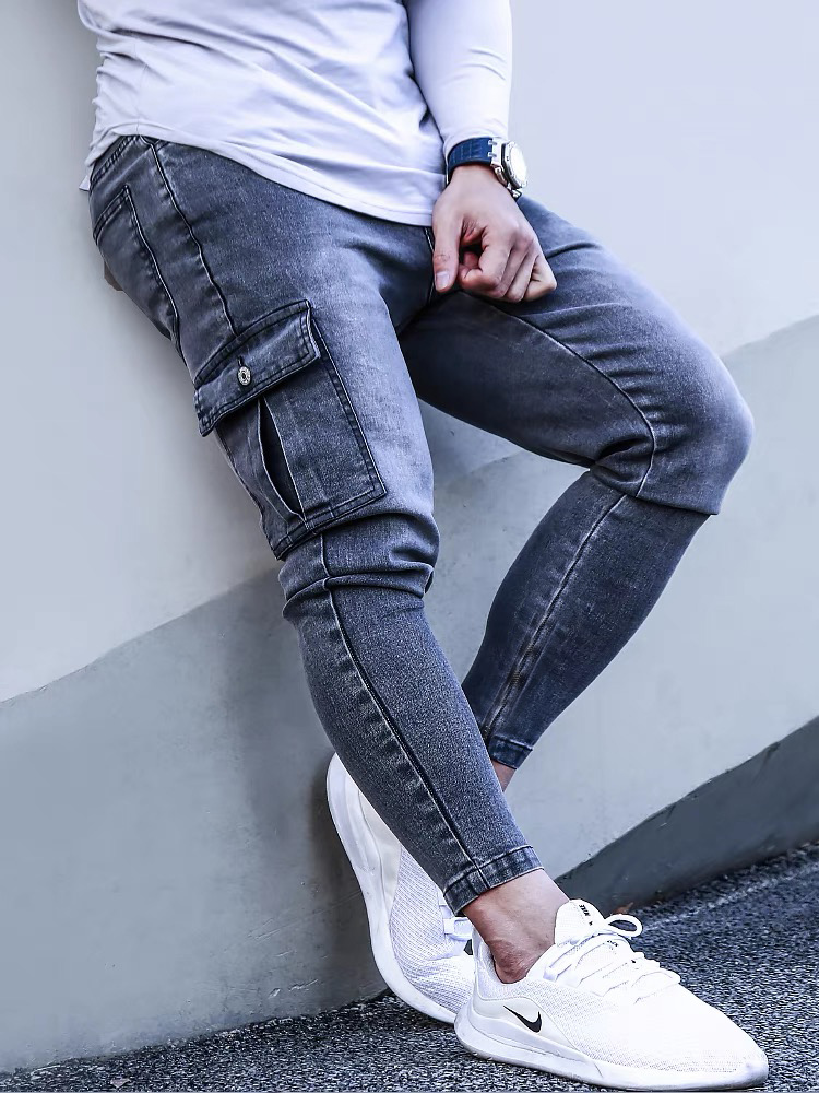 MPJ 6 Pocket Jeans Grey Pants for man Lalaki Maong