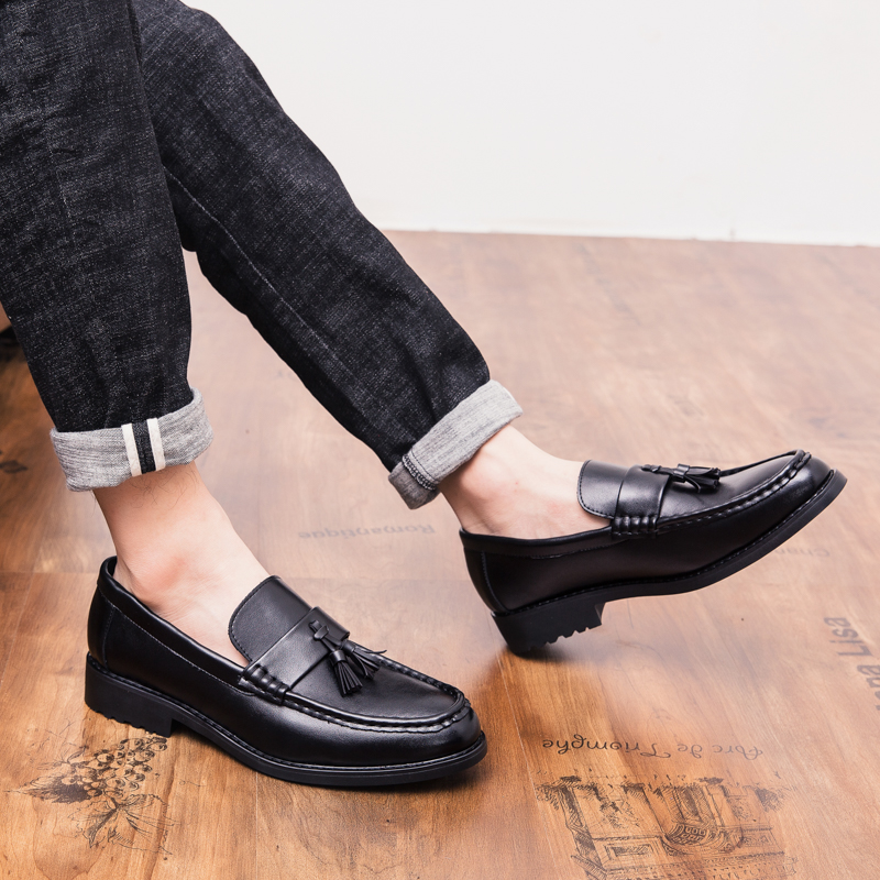Leren Herenschoenen Casual Oxford Lace Up Business Classic Comfortable Luxe Driving Office Walking Moccasin British Fashion