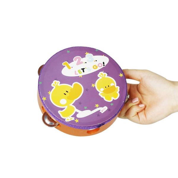 Sunshine Girl-6 Handheld Tambourine Hand Drum Percussion Musical Toy with 4 sets Metal Jingles for Party Kids Games, 1pc/ Pack (4 patterns Random Delivery) Malaysia