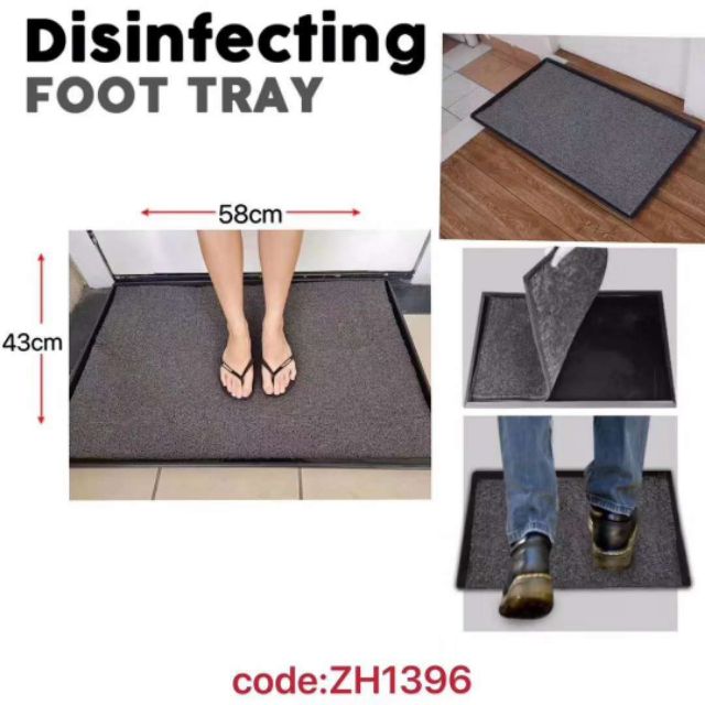 Antibacterial Disinfecting foot bath stomp sanitation MAT with rubber
