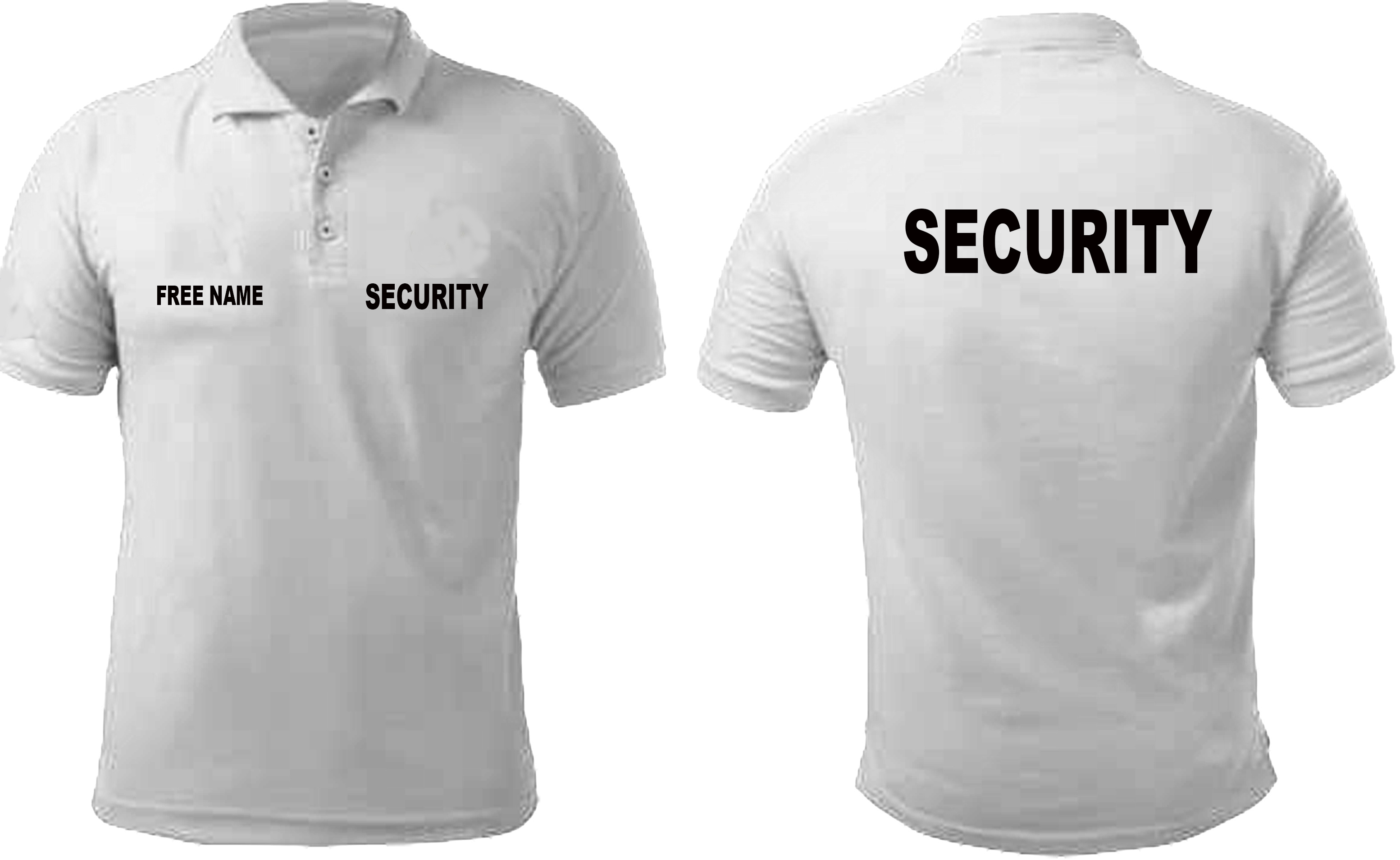 SECURITY POLO WHITE WITH PRINT Lazada PH
