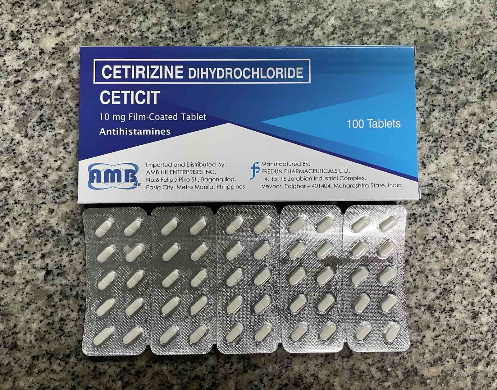 CETICIT Cetirizine 10mg FilmCoated Tablet Anti Histamine Anti Allergy