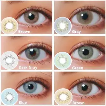 1 Pair Ocean Sky Gray Coloured Contact Lens Cosmetic Color