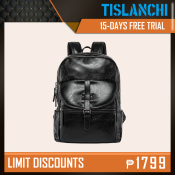 Luxury PU Leather Travel Backpack for Fashionable Men