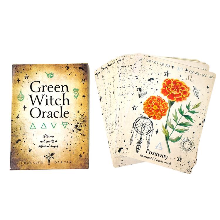 Tarot Cards With Guide Book Green Witch Oracle Cards Set 44 Tarot Cards ...