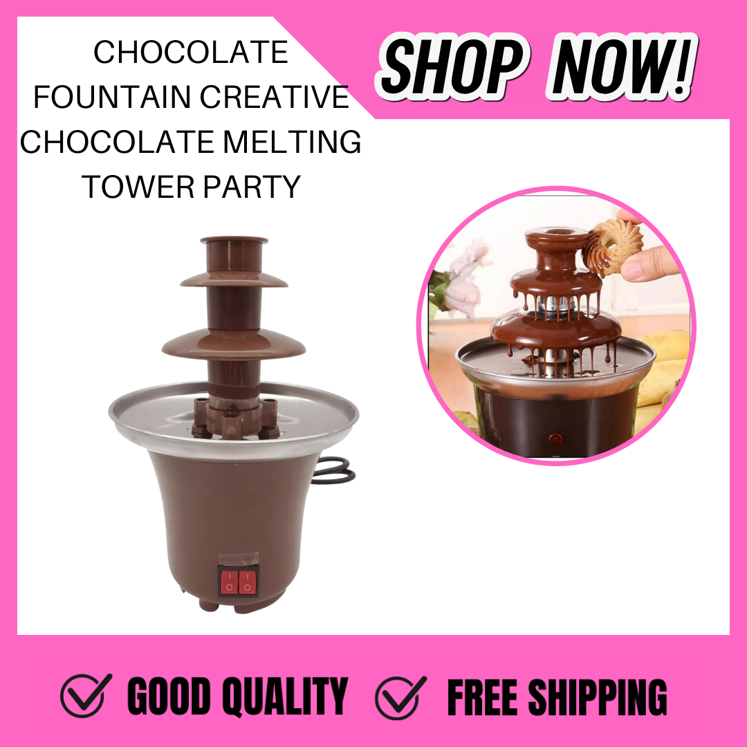 Chocolate Fountain Fondue Machine with Hot Melting Pot Base Adjustable